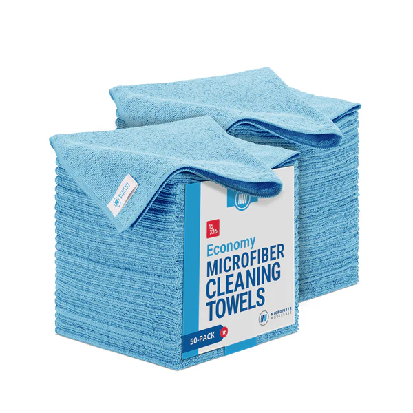 16” x 16” Economy All Purpose Microfiber Towels – 50 Pack