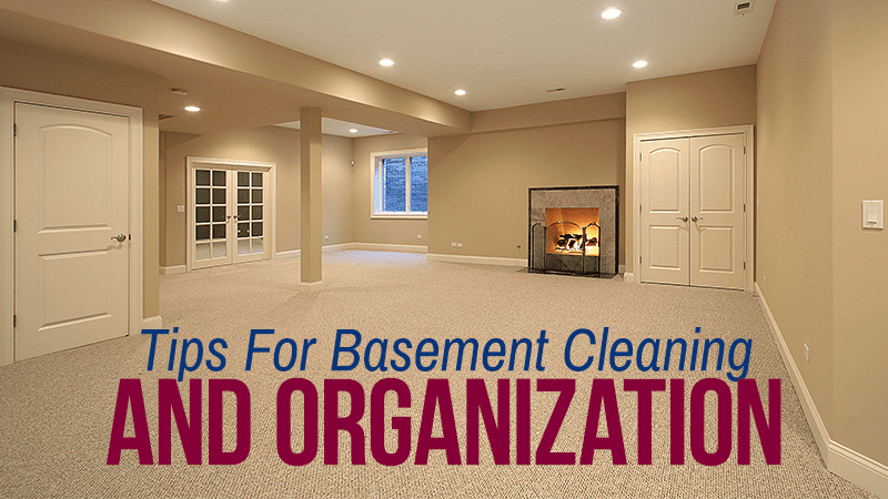 tips for basement cleaning graphic