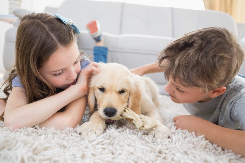 Kids with Puppy