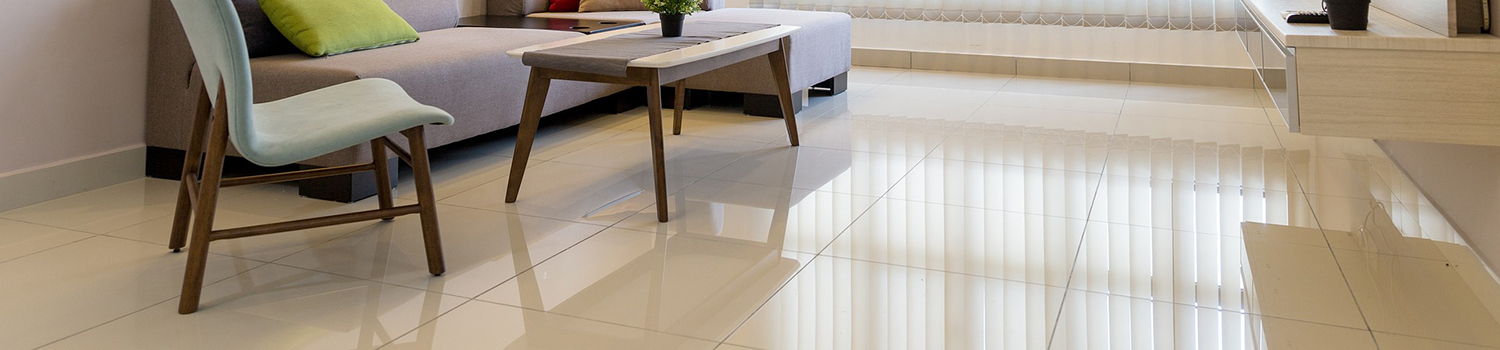 polished stone tile flooring