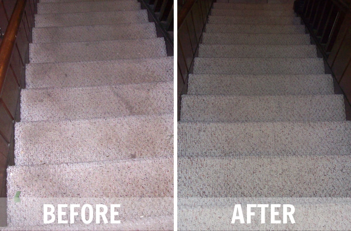 Carpeted Stair Cleaning
