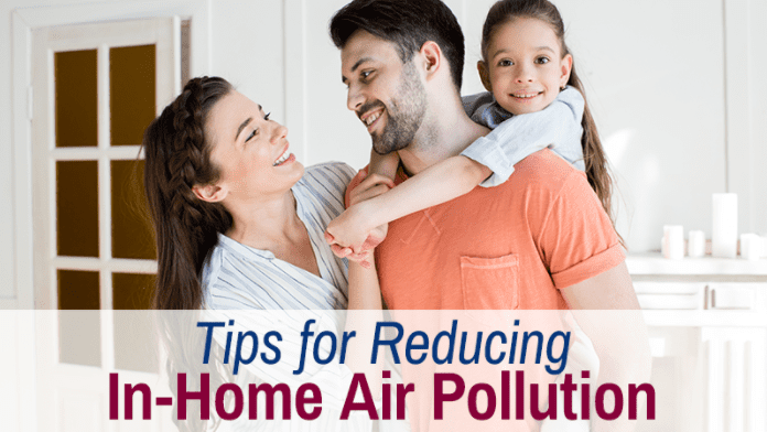 reducing home air pollution graphic